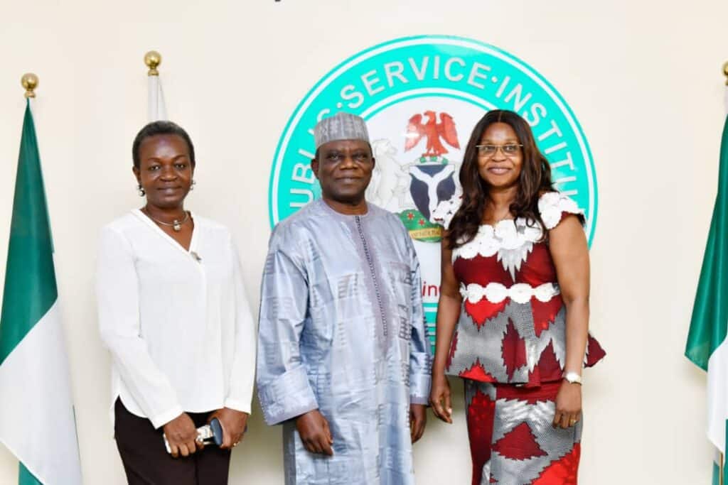PERMANENT SECRETARY SERVICE WELFARE OFFICE OHCSF ON A WORKING VISIT TO PUBLIC SERVICE INSTITUTE OF NIGERIA (PSIN).